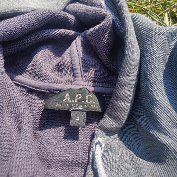 Authentic 'APC' university of nowhere custom dyed faded grey hoodie men's L - Picture 3 of 3